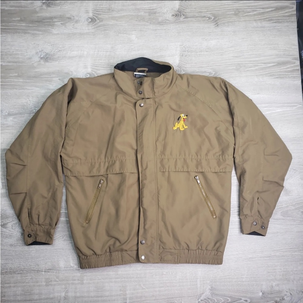 Vintage Walt Disney World Pluto Windbreaker Jacket Tan Unisex Size L
